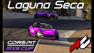 Assetto Corsa MX5 Cup  Laguna Seca  World Sim Series [upl. by Ellehc354]