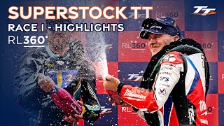 RL360 Superstock TT Race 1  Highlights  2024 Isle of Man TT Races [upl. by Ecallaw]