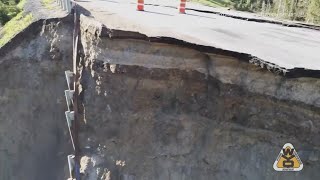 Large section of Teton Pass in Wyoming collapses [upl. by Sitarski]