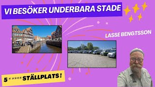 Underbara Stade med en redigt bra ställplats i centrum Toppenstad nära Hamburg Häng med på en tur [upl. by Okoy]