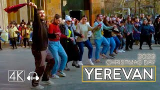 Yerevan Christmas Day Walking Tour Armenia Jan 06 2023 4K 60 fps [upl. by Ennairod]