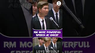 RM Powerful speech in unicef rm rmedits rmfunnymoments btstamilarmies btstamil btsedits [upl. by Saunders]