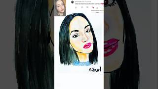 Aysude Örnek çizimi watercolor art çizim aysudeornek shortvideo aboneol trending [upl. by Ileana]