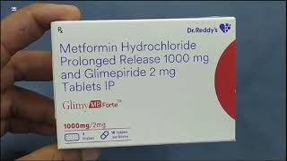 Glimy M2 Forte Tablet  Metformin Hydrochloride Prolonged Release 1000 mg and Glimepiride 2 mg Tab [upl. by Einned]