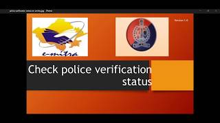 Police verification status check and tenant verification status check sso or emitra portal [upl. by Ahterod]