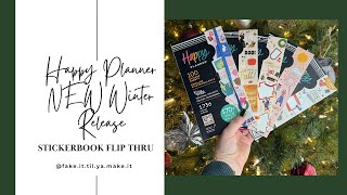 NEW Happy Planner Winter Release  Stickerbook Flipthru  Planning  Planners [upl. by Tiff211]