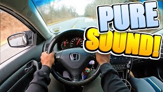 LOUD 2004 Honda Accord V66MT Coupe POV Drive PURE SOUND [upl. by Relyk]