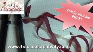 Fast and Easy Way to Un Wrinkle and Flatten out Craft Ribbon [upl. by Roma]