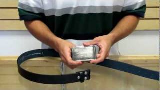 How To Put A Belt Buckle On A Belt  Official HotBucklescom [upl. by Lyndell]