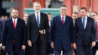 En directo el rey y Pedro Sánchez inauguran la Variante de Pajares [upl. by Sutit472]