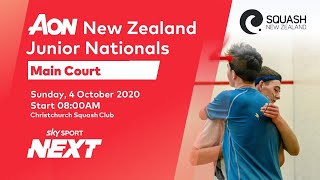 Day 3  MAIN COURT  Aon New Zealand Junior Squash Nationals [upl. by Mayeda]