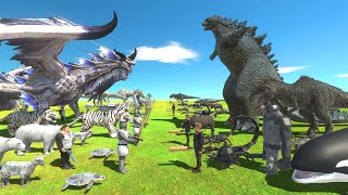 Dark War  White Team VS Dark Team  Animal Revolt Battle Simulator [upl. by Breena]