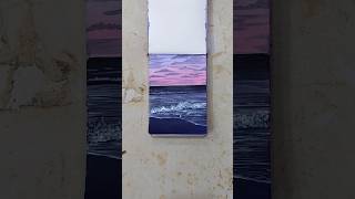 Aesthetic seascapeacrylic painting step by step tutorial [upl. by Birkner]