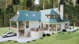 🏡 Gorgeous Cottage House with Loft Design amp Split Level  Smart Floor Plan 🏡 [upl. by Anasxor786]