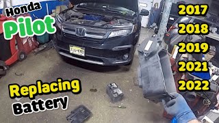 Replacing Battery on Honda Pilot 2017 2018 2019 2020 2021 2022 Full Guide [upl. by Eilis]