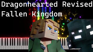 Dragonhearted Revised  Fallen Kingdom Minecraft Piano Tutorial NivekPiano [upl. by Marola944]