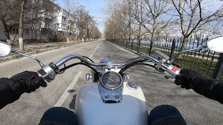 Riding a motorcycle Honda Shadow Aero 750 31  Day riding No music [upl. by Irok]