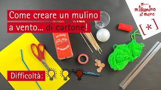 Come creare un MULINO A VENTO DI CARTONE  MIllumino di Meno 2024 [upl. by Crotty664]