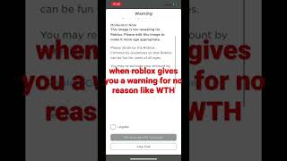 Why did roblox give me a warning [upl. by Ailedamla]