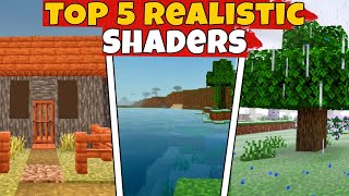 Top 5 Realistic Shaders for Minecraft Pocket Edition  Minecraft PE Shaders [upl. by Ardnua621]