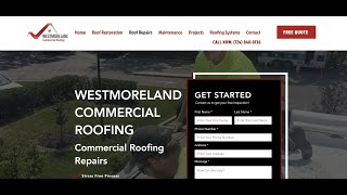 Westmoreland Commercial Roofing Website Audit Screencast [upl. by Rauch]