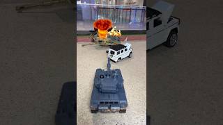 RC tank attack a car 🚧💣👷‍♂️jokes shorts comedy rccar fake [upl. by Fesoj181]