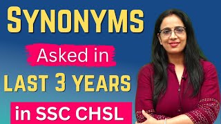 Synonyms asked in SSC CHSL  Part  1  SSC CHSL English Classes 2023  Vocabulary  Rani Maam [upl. by Naibaf]