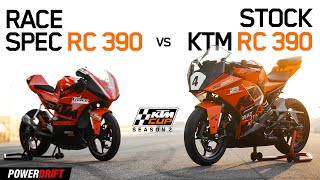 Can the stock KTM RC 390 beat a racespec RC 390 ftEmmanuel Jebraj  KTM Cup Season 2  PowerDrift [upl. by Nedle]