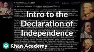 Background and introduction to the United States Declaration of Independence  Khan Academy [upl. by Silohcin]