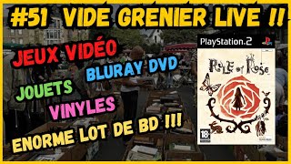 Vide grenier live  Enorme lot de BD Jeux video Bluray Jouets [upl. by Notsirb]