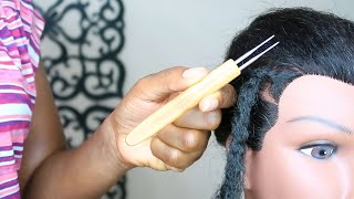 How to use DreadLock Interlocking Tool and Crochet Needles [upl. by Idelia]