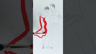 Painting Tango tango dance music art satisfying drawing tutorial shorts youtubeshorts [upl. by Cordeelia]