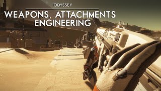 Elite Dangerous Odyssey Weapons Attachments Engineering [upl. by Yelehsa]