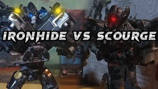 Ironhide vs scourgeTransformers stop motion [upl. by Ahseila]