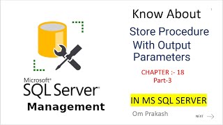 Store Prcedure With Output Parameters Part 3 in Hindi [upl. by Miriam]