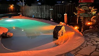 Nighttime Backyard Beach Pool Oasis Escape [upl. by Markson]