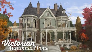 Bloxburg Victorian Autumnal Home  Exterior Speedbuild  Roblox Bloxburg [upl. by Ewolram]