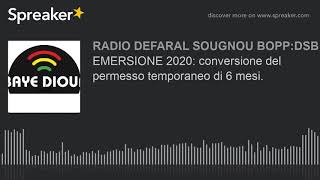 EMERSIONE 2020 conversione del permesso temporaneo di 6 mesi [upl. by Sarid]