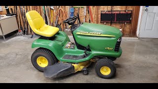 Replacing Belts amp Blades On A John Deere Lawn Tractor [upl. by Annawd]