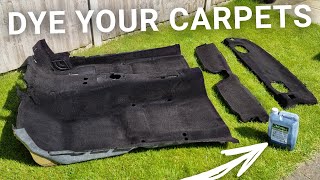 How To Dye Carpets Black DIY Style  BMW E30 Carpet Dye Guide for Car Interior  042 [upl. by Belsky]