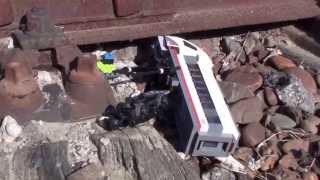 Lego 60051 on real train track Crashes [upl. by Ayra]