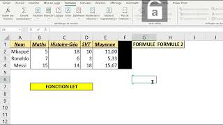 Fonction Excel LET 👨‍💻👩‍💻 [upl. by Aeret289]