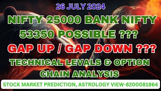 26072024 NIFTY BANK NIFTY PREDICTION ASTROLOGY VIEW [upl. by Ellesirg]