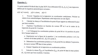 Examen 1 partie 1 Mécanique de point matériel S1 Contrôle القنيطرة SMPC SMIA ENSA MIPC Mi [upl. by Star]