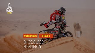 DAKAR2021  Stage 7  Ha’il  Sakaka  BikeQuad Highlights [upl. by Richter]