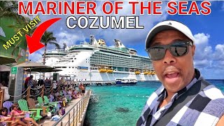 BEST PORT SIDE BARS amp RESTAURANTS YOU MUST VISIT COZUMEL MEXICO MARINER OF THE SEAS [upl. by Nylecaj]