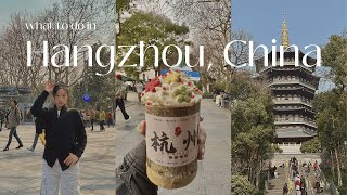 what to do in HANGZHOU CHINA vlog  west lake street food han fu pagoda [upl. by Aihsinyt687]