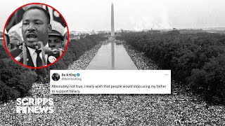 Daughter of MLK Jr replies to Trump’s crowd size claims in comparison to her fathers [upl. by Yorztif]