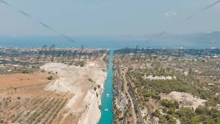 Dolly zoom Corinth Canal Greece The Corinth Canal is a sluiceless shipping canal in Greece co [upl. by Erminia]