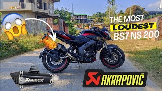 Transform Your Pulsar NS 200 with Akrapovic Exhaust🔥Ultimate sound amp Performance upgradebajaj [upl. by Chinua]